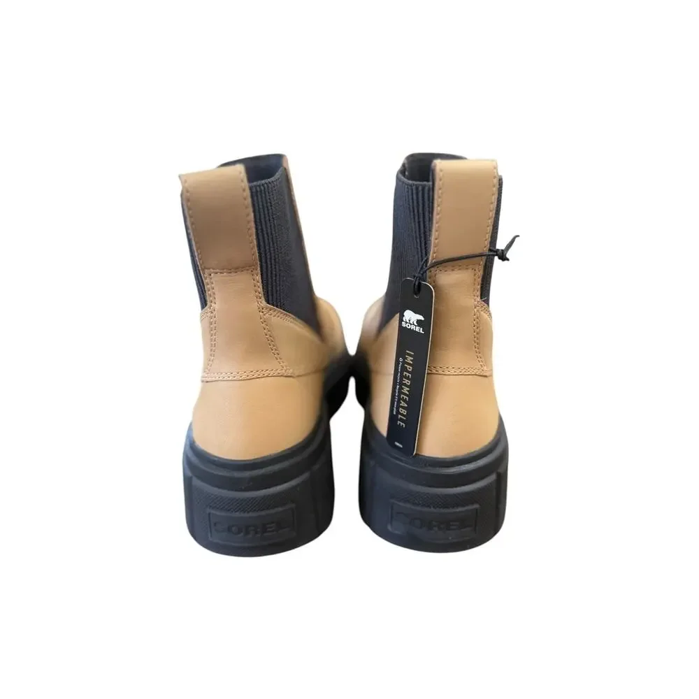 Sorel Caribou X Women’s Chelsea Waterproof Boot in Canoe, Jet – Sz 8